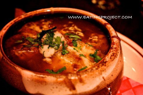 onion soup with bone marrow